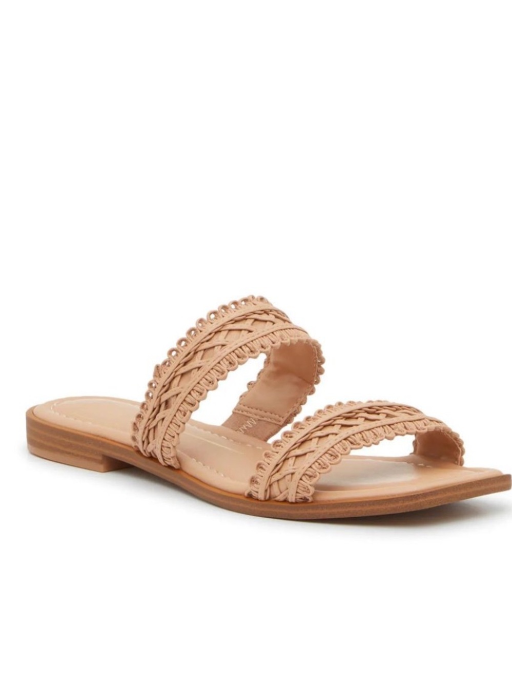 Dolce Vita Iris Braided Double-Strap Slide in Tan